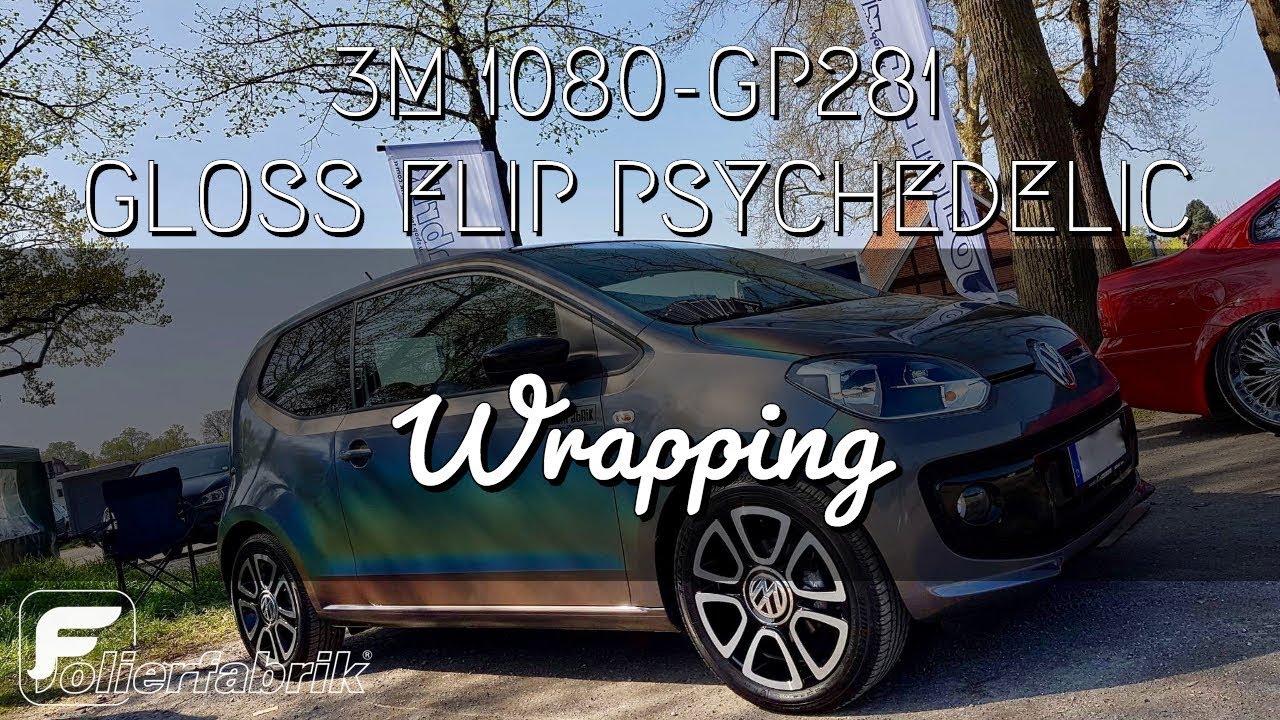 Folierfabrik® | Volkswagen UP ★ Wrapping in 3M Gloss Flip Psychedelic ★
