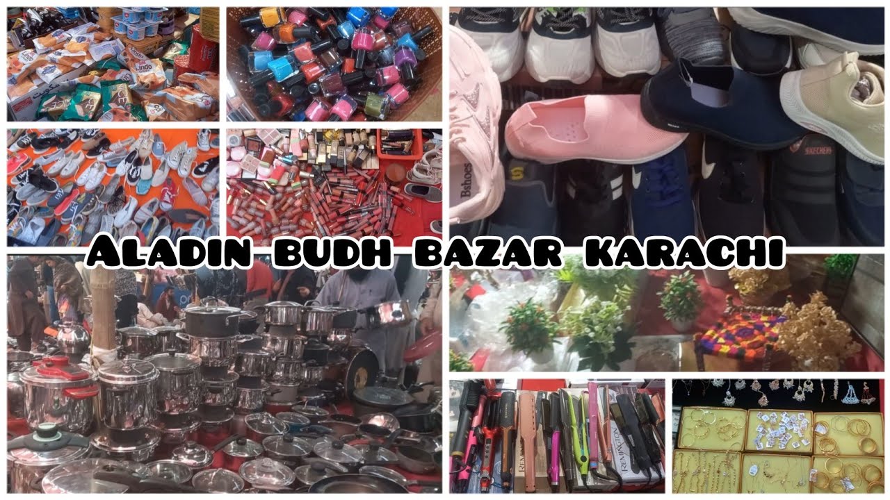 Aladin budh bazar karachi ❤️ || Lunda bazar karachi || imported shoes, bags and cookware