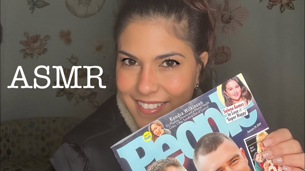 ASMR: People Magazine flip thru & Crossword puzzle (whisper)
