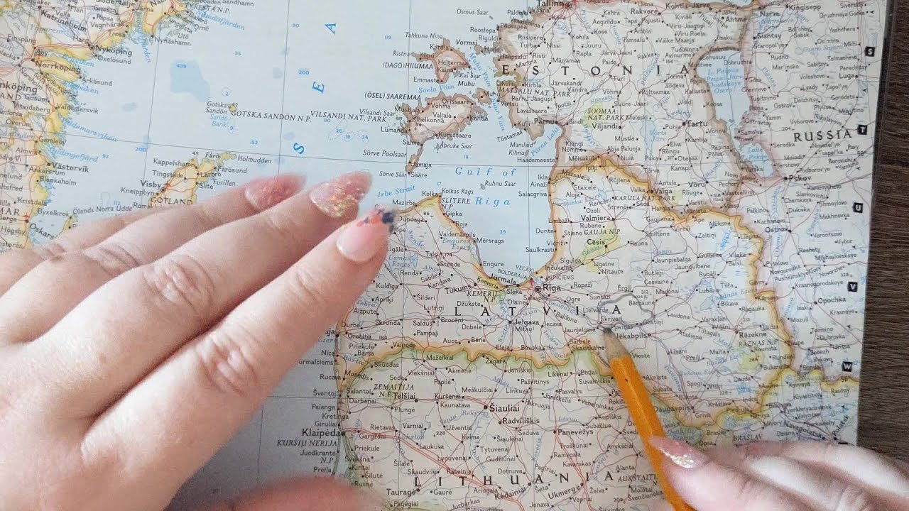 ASMR ~ Aizkraukle, Latvia History & Geography ~ Soft Spoken Map Tracing Google Earth