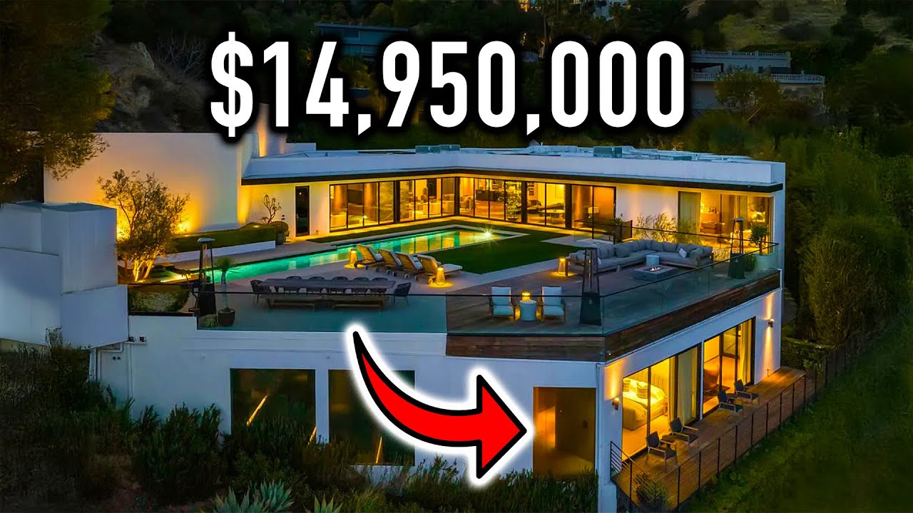 This HOLLYWOOD HILLS Mansion Has a SECRET Movie Theater