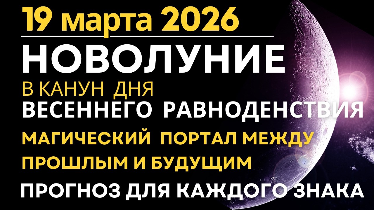 19 марта: Магическое Новолуние перед Весенним Равноденствием. Прогноз для каждого Знака