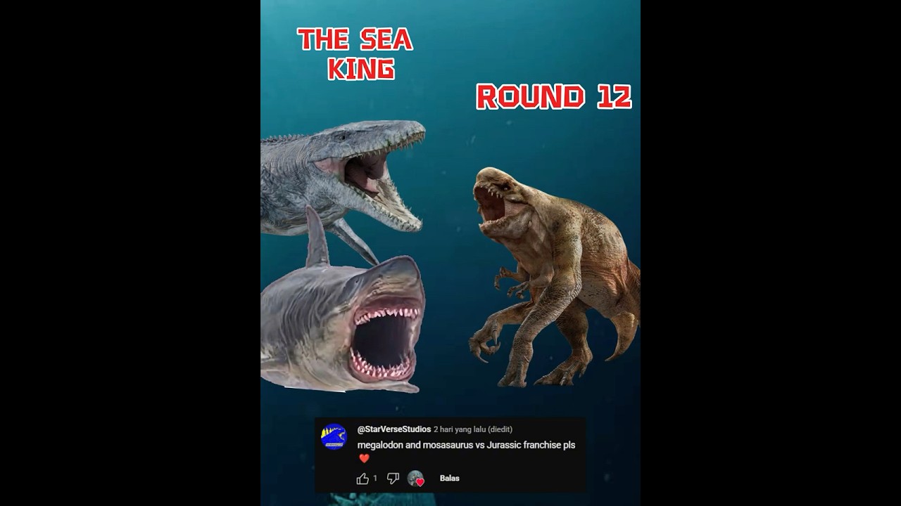 Megalodon & Mosasaurus VS Indominus-Rex, D-Rex, Jurassic World Dinosaur #jurassicworld
