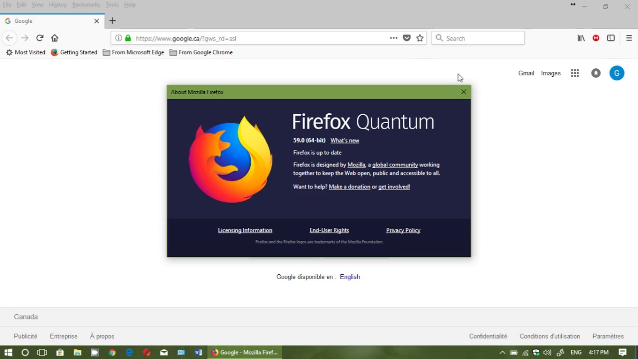 Quick look and review of Firefox 59 Released March 14th 2018