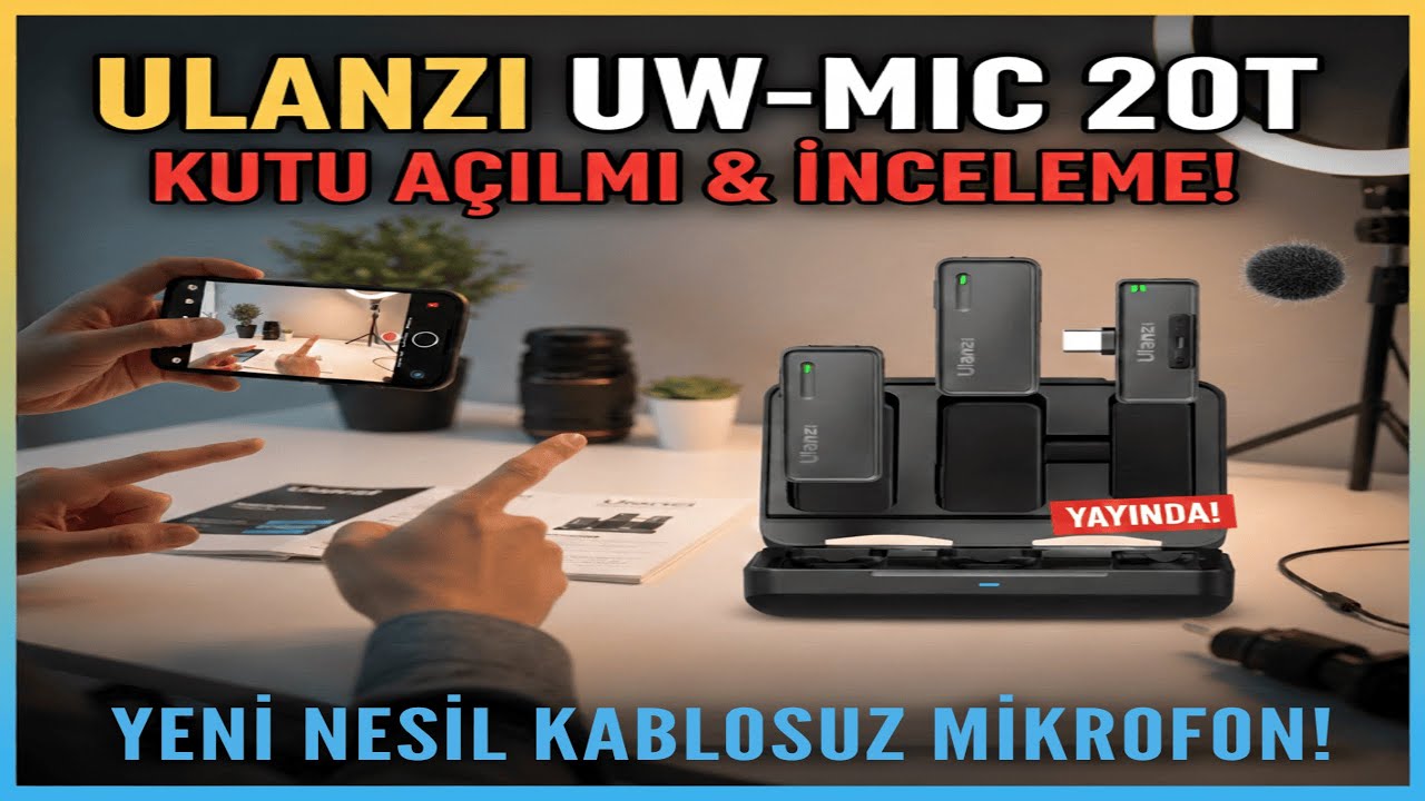 Ulanzi UW-MIC 20T wireless yaka mikrofonu : İçerik Üreticileri İçin Tam Fiyat/Performans Canavarı!