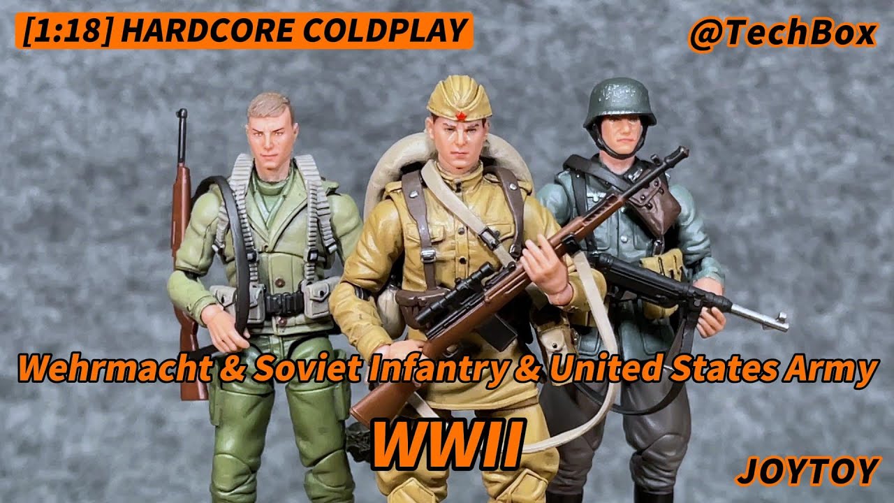 Joytoy Hardcore Coldplay, WWII Wehrmacht & Soviet Infantry & United States Army, 1/18 action figure