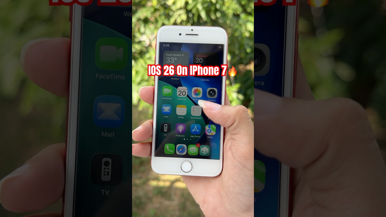 iOS 26 on IPhone 7🔥 #ios #ios26 #shorts