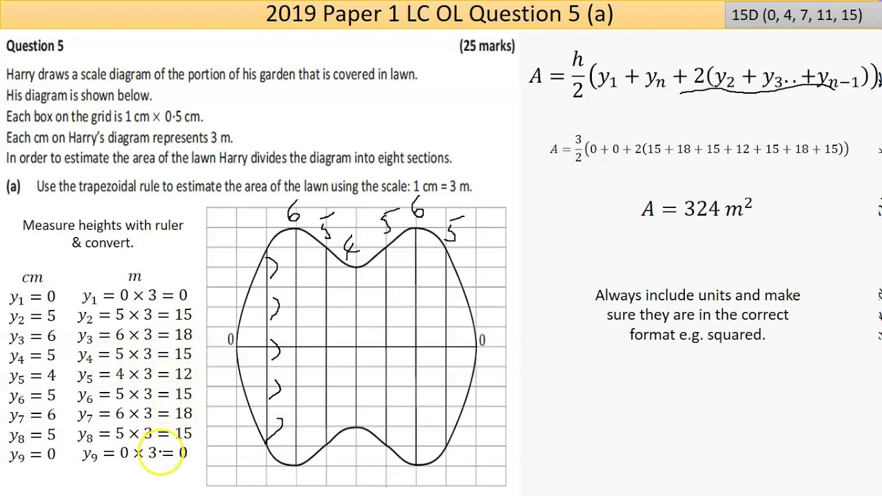 Maths screencast 2019 Paper 1 LC OL Question 5