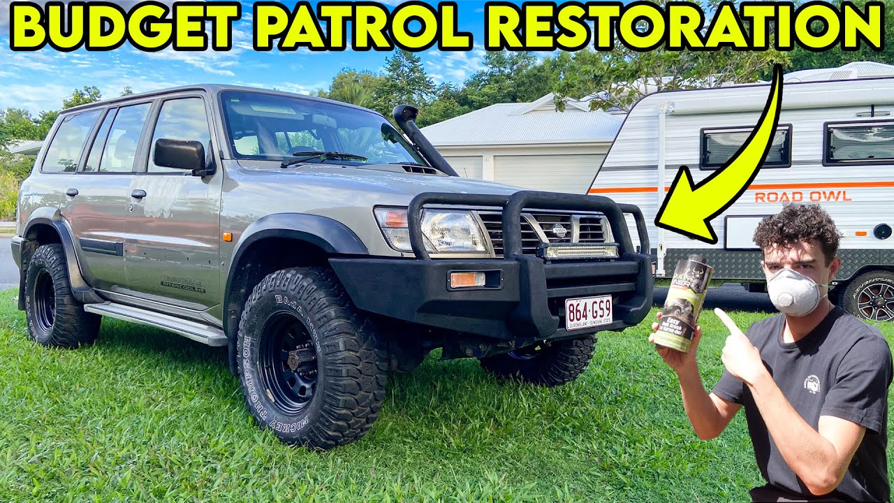 Budget Patrol COMPLETE FRONT OVERHAUL // Bully Liner & Lights Install // Nissan GU Budget Build Ep 5