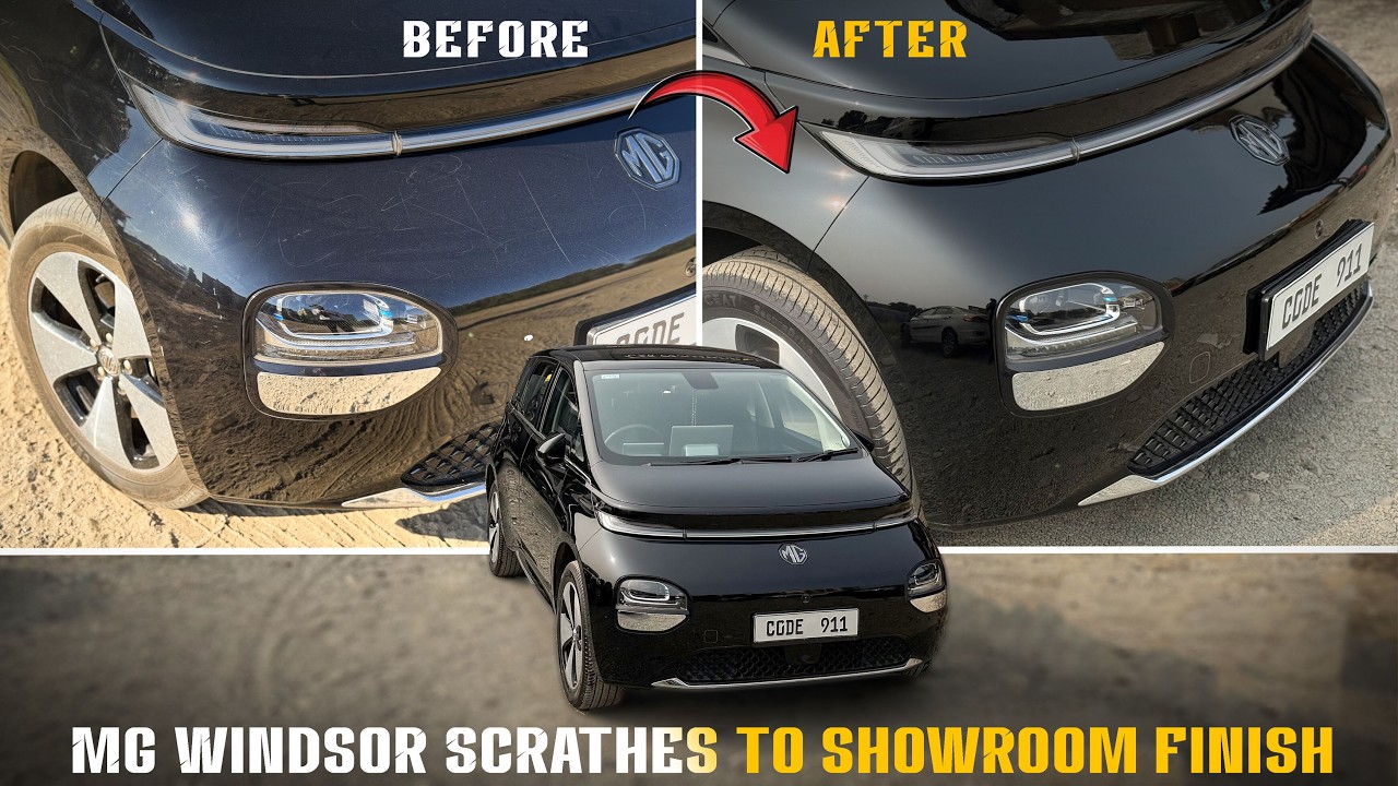 Heavily Scratched MG Windsor Fully Restored with Repaint & PPF 🔥 | Insane Transformation