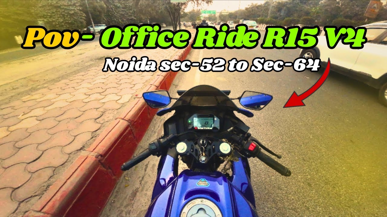 Office Ride after long time😍| POV- R15 v4 Ride🔥 | Blessed Uttarakhand 💙