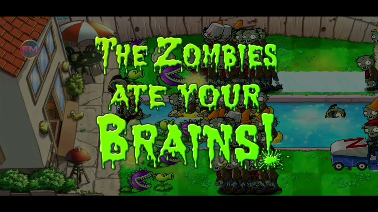 Plants VS Zombies Game Over All Levels on Adventure Compilation in Reverse