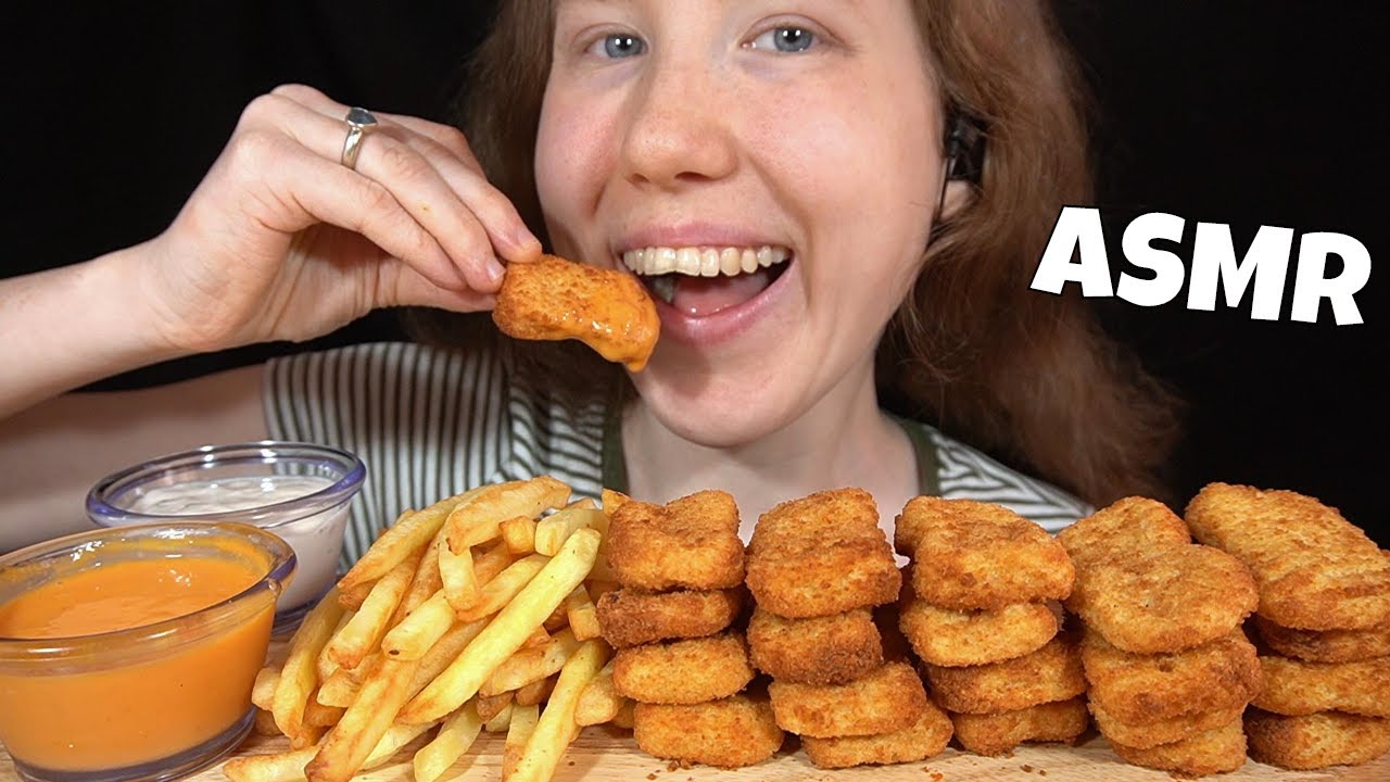 ASMR NUCLEAR CHICKEN NUGGETS MUKBANG (With Ak ASMR) EATING SOUNDS