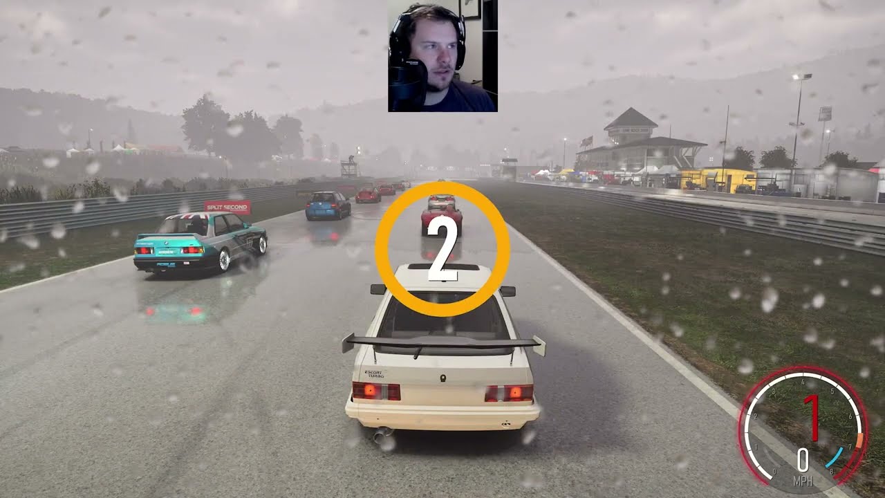 Fighting the Weather in my '86 Escort, D Class Multiplayer at Lime Rock (Forza Motorsport)