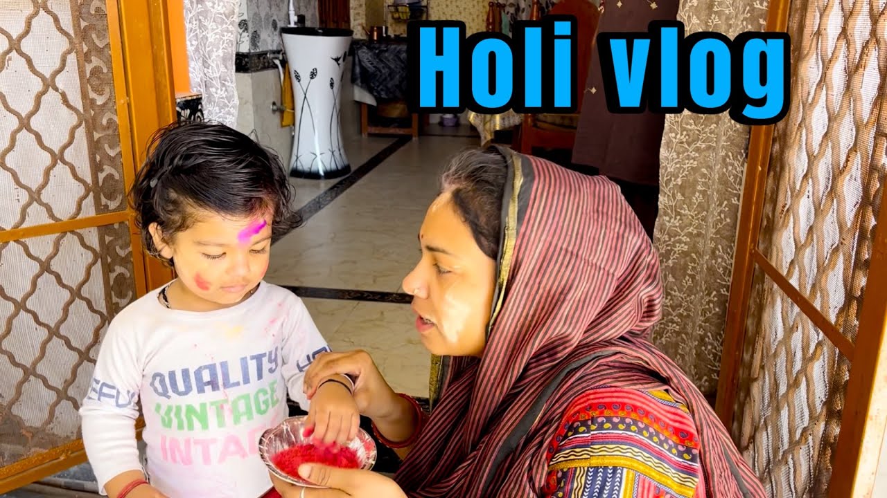 Is bar Priyank ne bhi kheli holi 🫟🖍️ | family vlog 