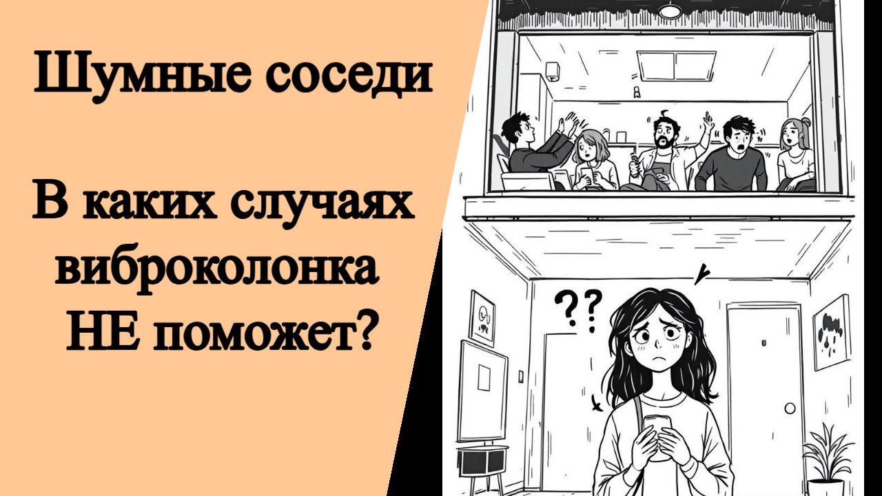 В каких случаях виброколонка не поможет? #вибродинамик #виброколонка #шумоизоляция #шумныесоседи