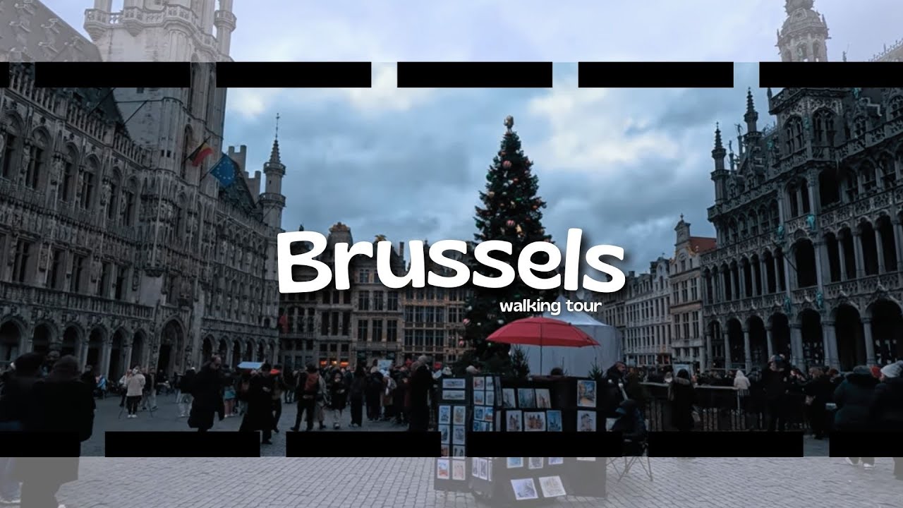 Brussels Walking Tour 🇧🇪 | Real Street Life & City Noise | Historic Center 4K