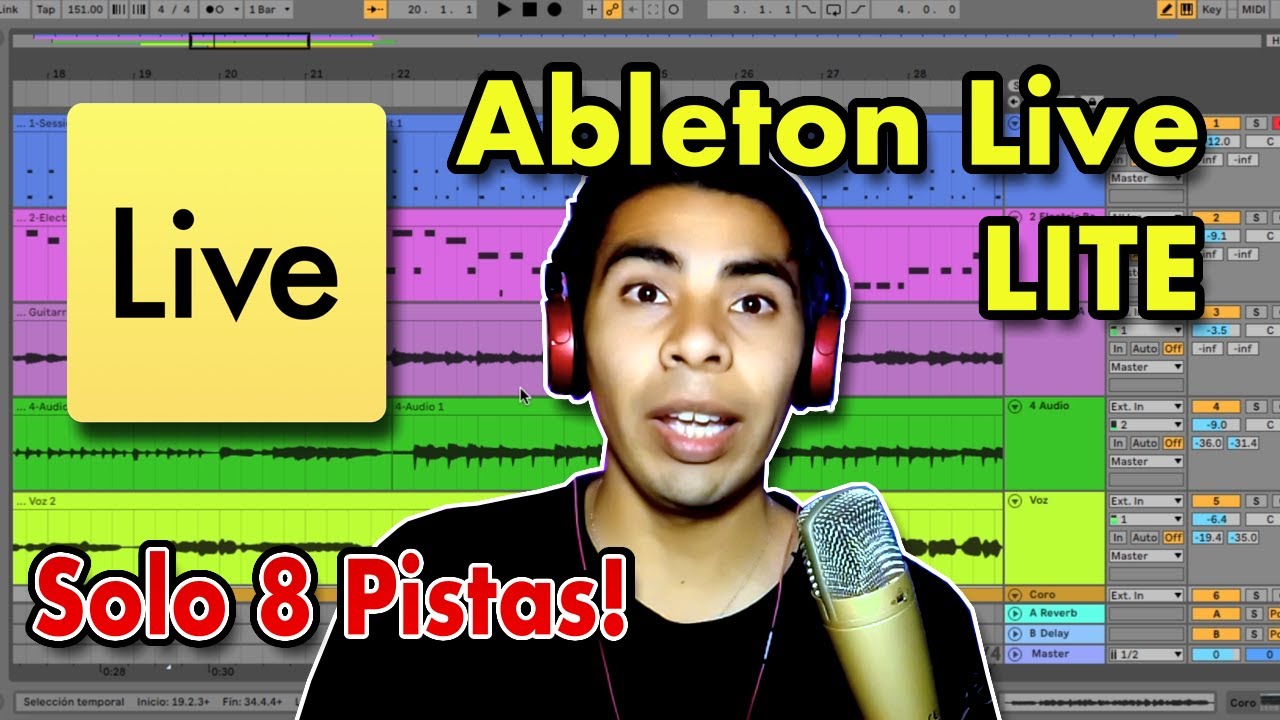 Grabando en Ableton de 8 PISTAS  Ableton Live LITE