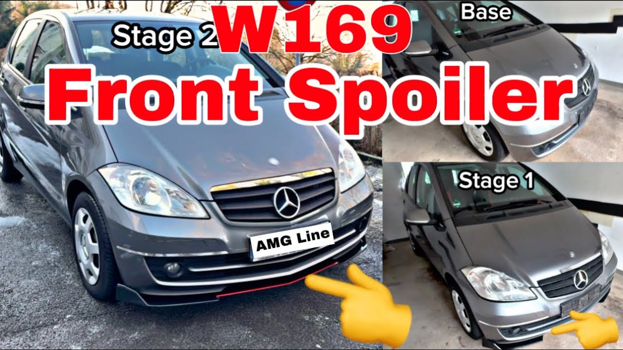 Mercedes A Klasse W169 Front Spoiler Splitter Cup Wings Flügel Tuning Transformation Sport