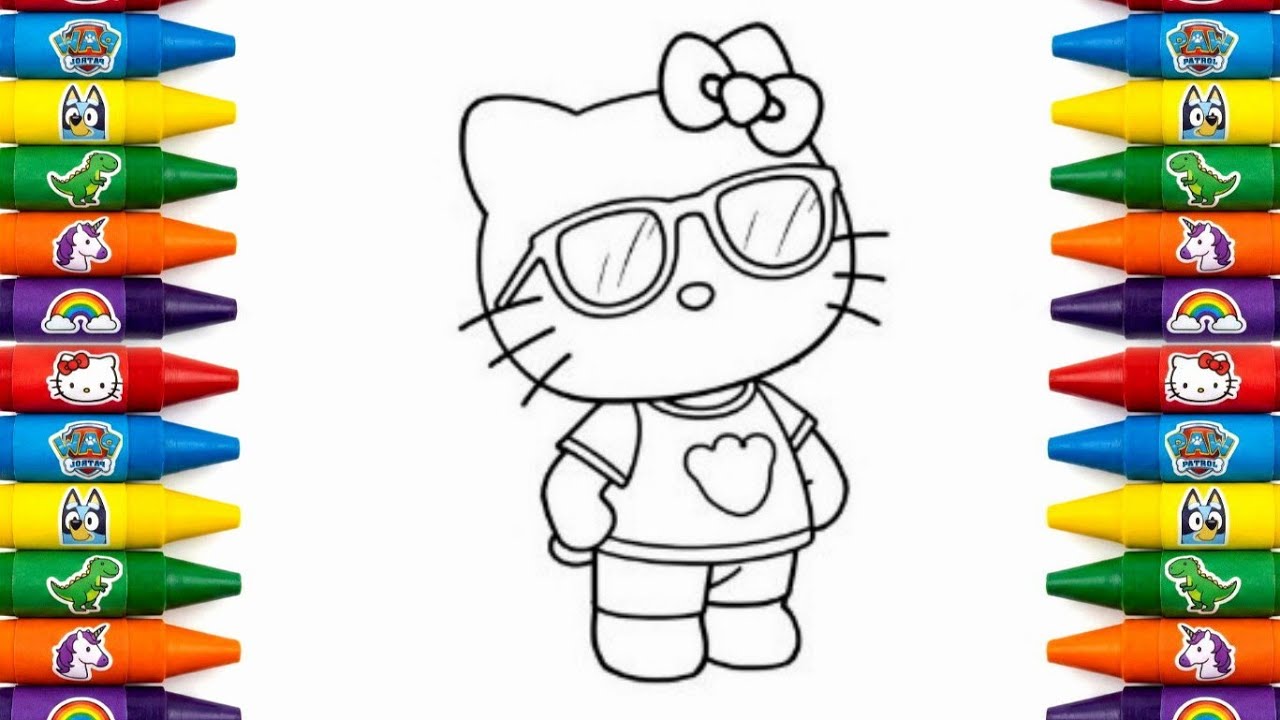 Learn to Draw Hello Kitty | Kids Coloring 🖍️🐱