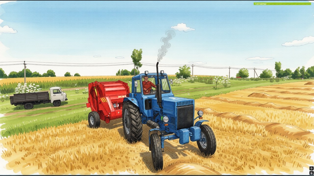 ЗАКОНЧИЛИ УБОРКУ!! СОБИРАЕМ ТЮКИ..  Farming Simulator 25 ( 4 )