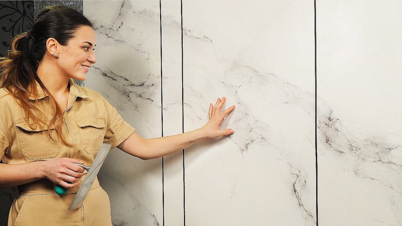 Декоративная штукатурка своими руками. Имитация мрамора Калаката. Imitation of Calacata marble.