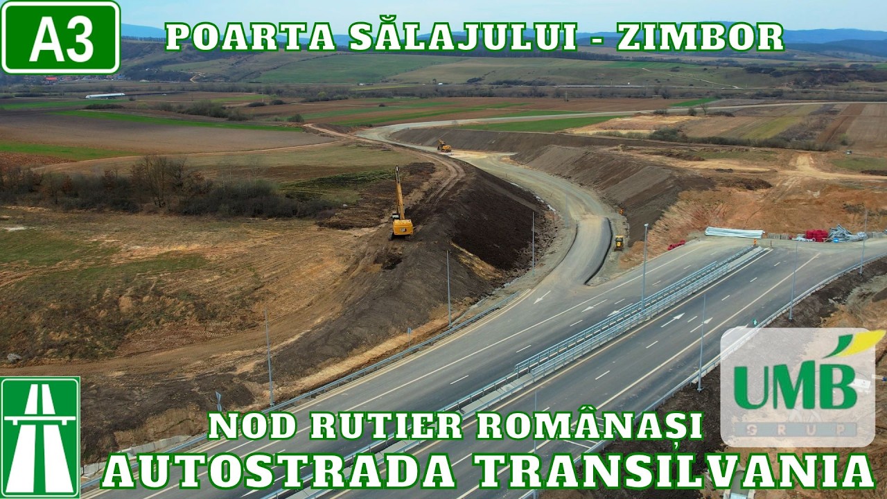 A3 | Poarta Sălajului - Zimbor 26.03.2026 Lucrări UMB la Nod rutier Rom&acirc;nași Autostrada Transilvania