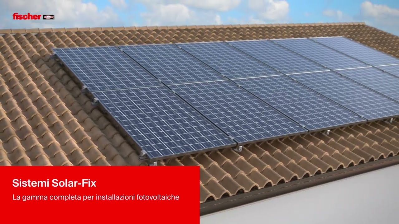Sistema di fissaggio fischer per pannelli fotovoltaici