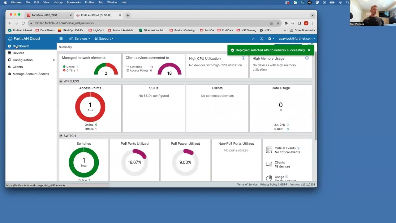 Connecting Fortinet FortiAP to FortiLAN Cloud