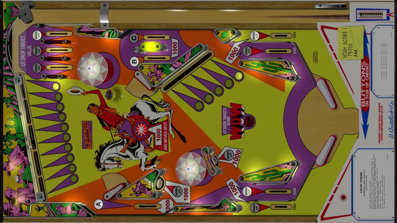 Lucky Strike (Gottlieb 1975) VPX