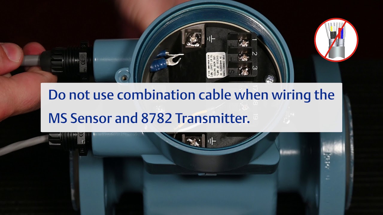 How to wire a Rosemount 8782 Slurry Transmitter to a Rosemount MS Slurry Sensor