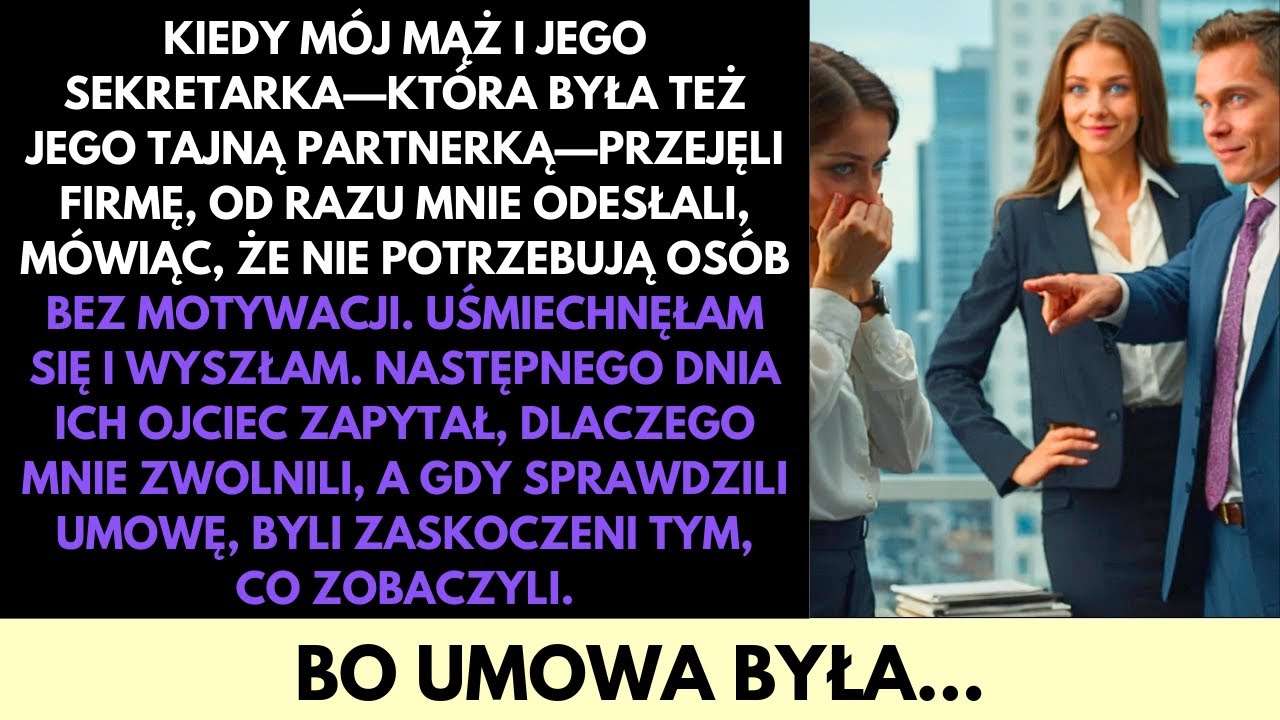 Mąż i Jego Sekretarka Mnie Zwolnili—Do Chwili, Gdy Poznali Prawdziwego Właściciela Firmy