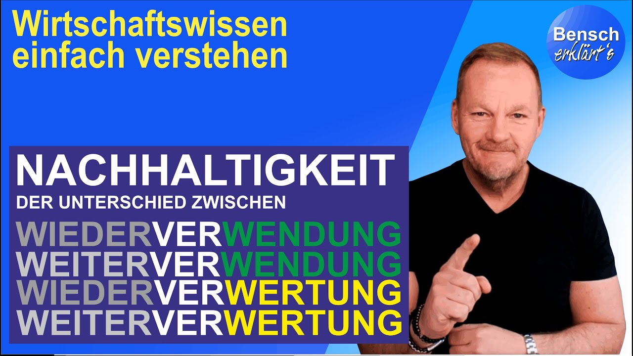 Umwelt und Nachhaltigkeit: Wiederverwendung und -verwertung, Weiterverwendung und -verwertung