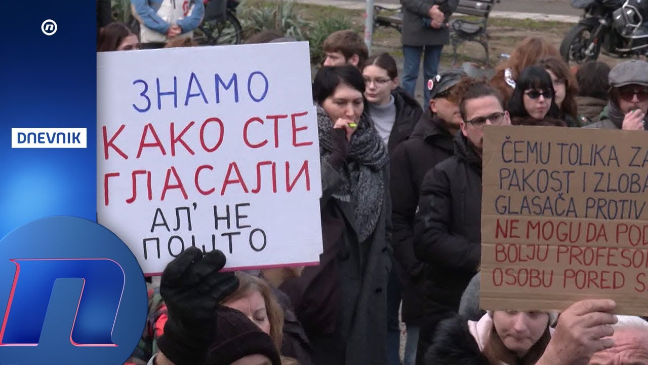 Profesori i studenti ispred Rektorata u NS poručili Senatu da zastupaju instituciju, a ne partiju