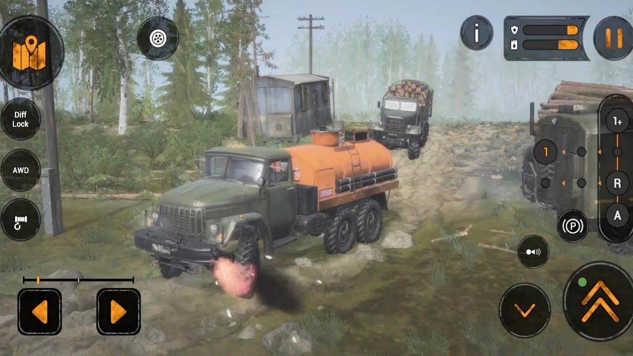 Mission #2 - Truck Repair & Refuel - Log Transportation | MudRunner Android Gameplay HD