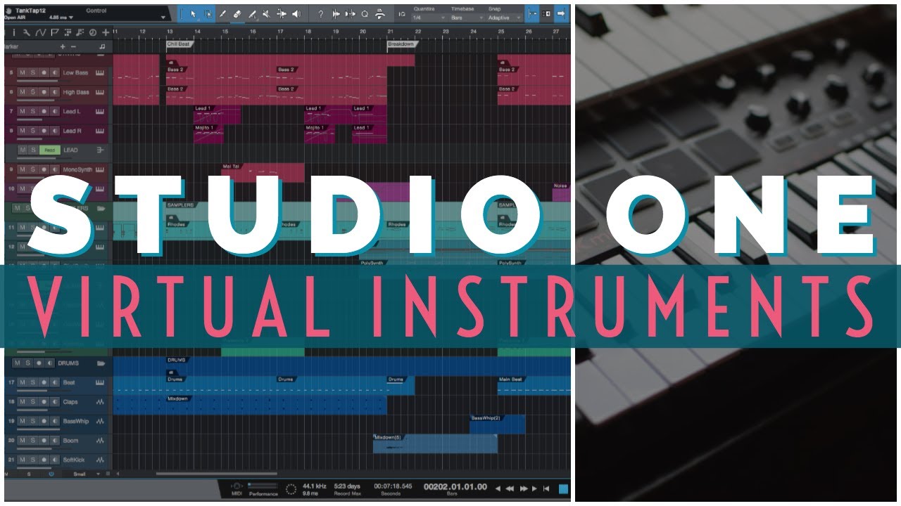 Studio One — Введение в виртуальные инструменты