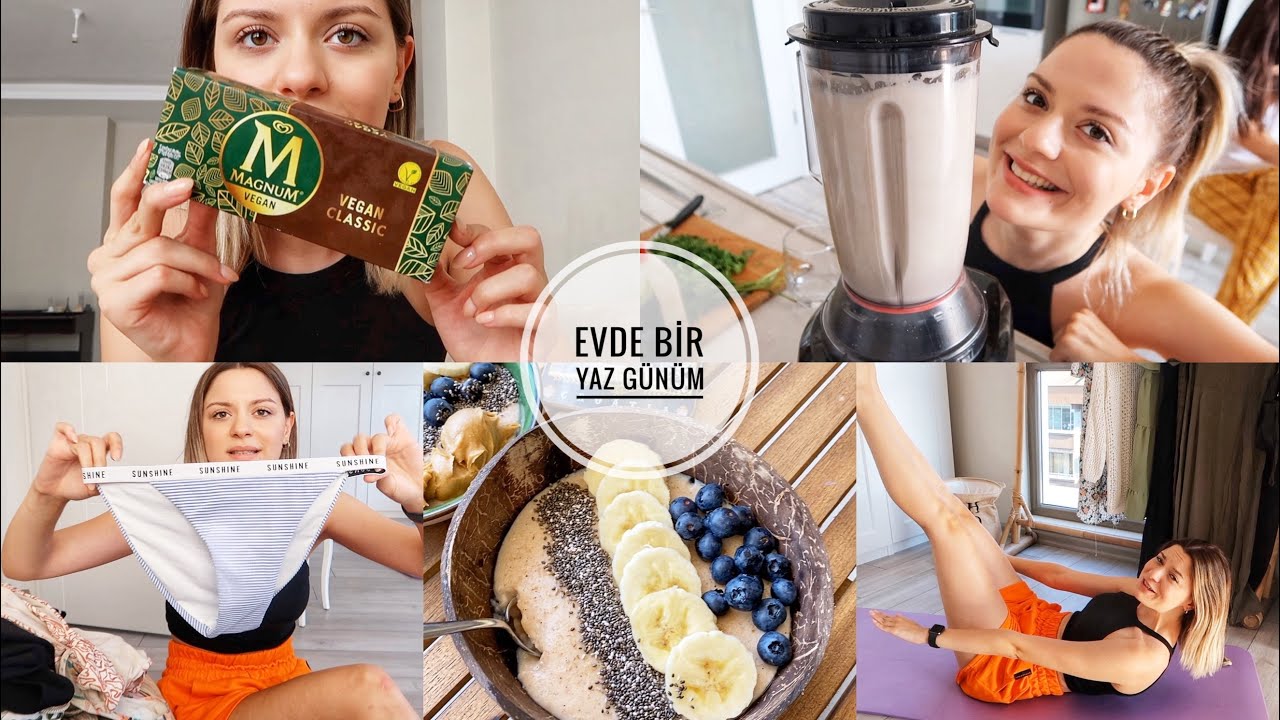 BİR GÜN BOYUNCA VEGAN BESLENDİM!🥑 YULAF SÜTÜ YAPIMI | BİKİNİ ALIŞVERİŞİM | EVDE SPOR #MELYLOG