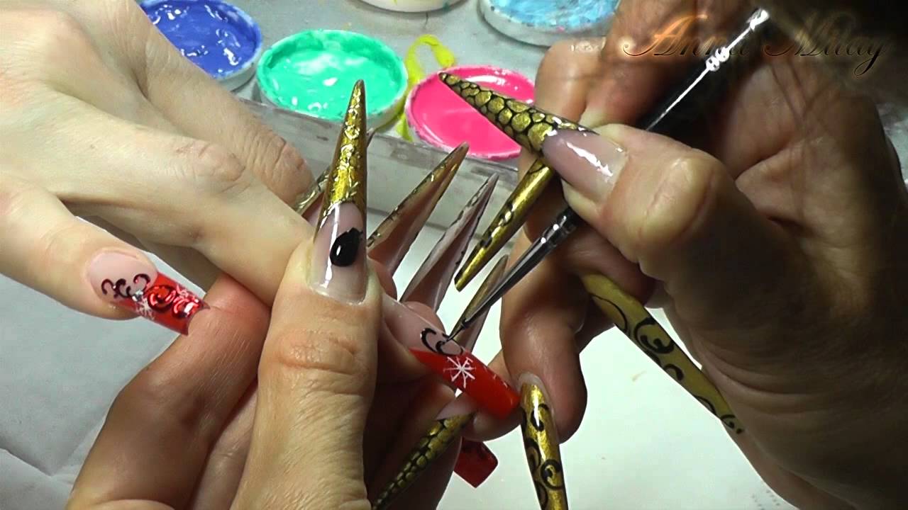 Nail Art by Anna Milay, Winter und Weihnachts Design.  