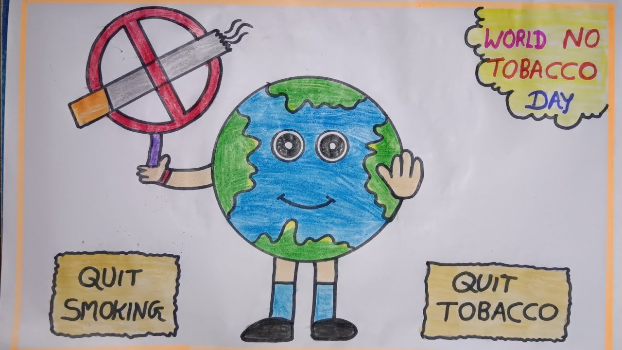 World No Tobacco Day Drawing/World No Tobacco Day Poster Drawing Easy/Anti Tobacco Day Drawing