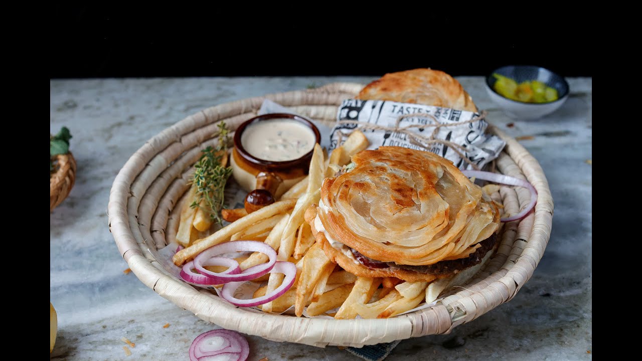 Lachha Paratha Burgers #burgers #viral