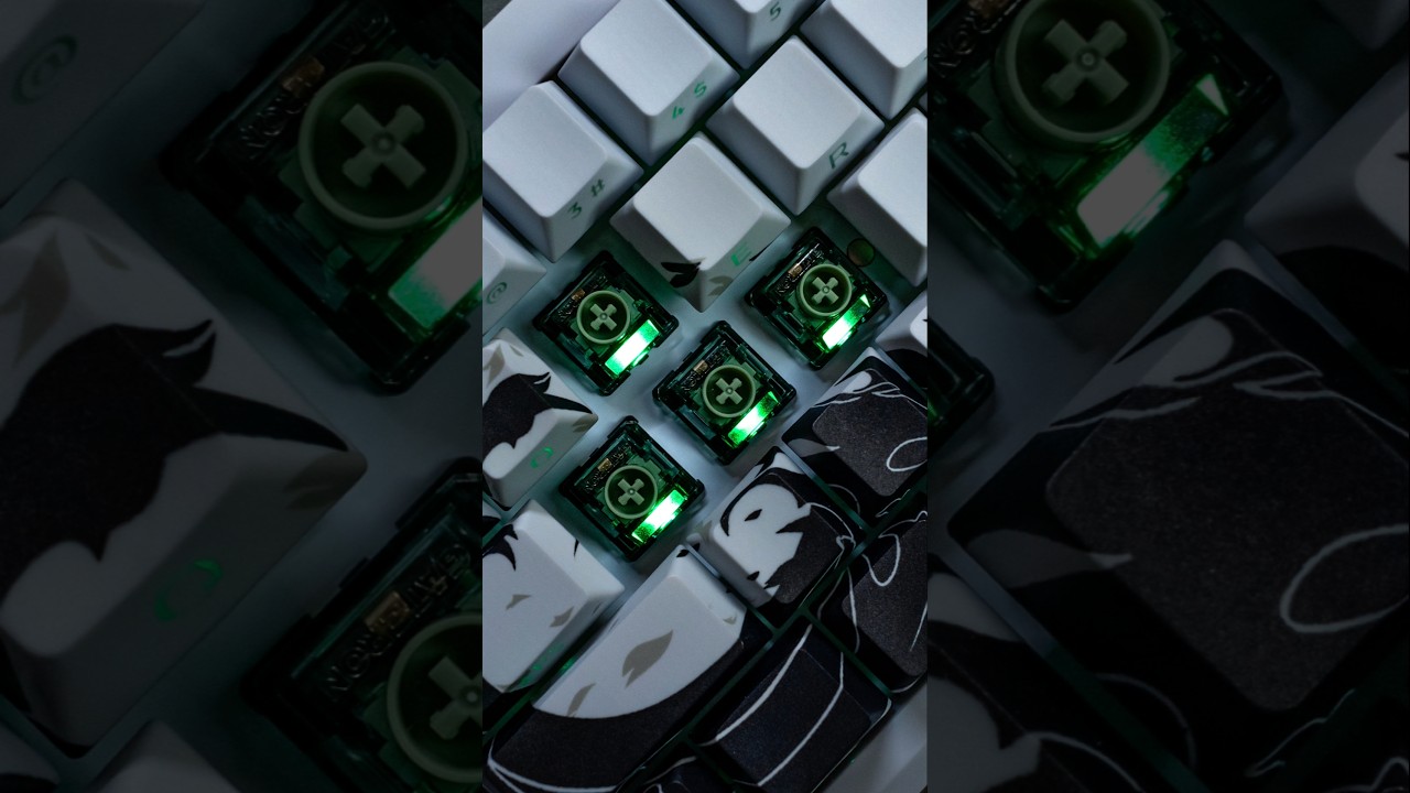 Gateron Jade Emerald Tactile magnetic switches Sound Test in Wraith W60 #halleffect #gateron #typing