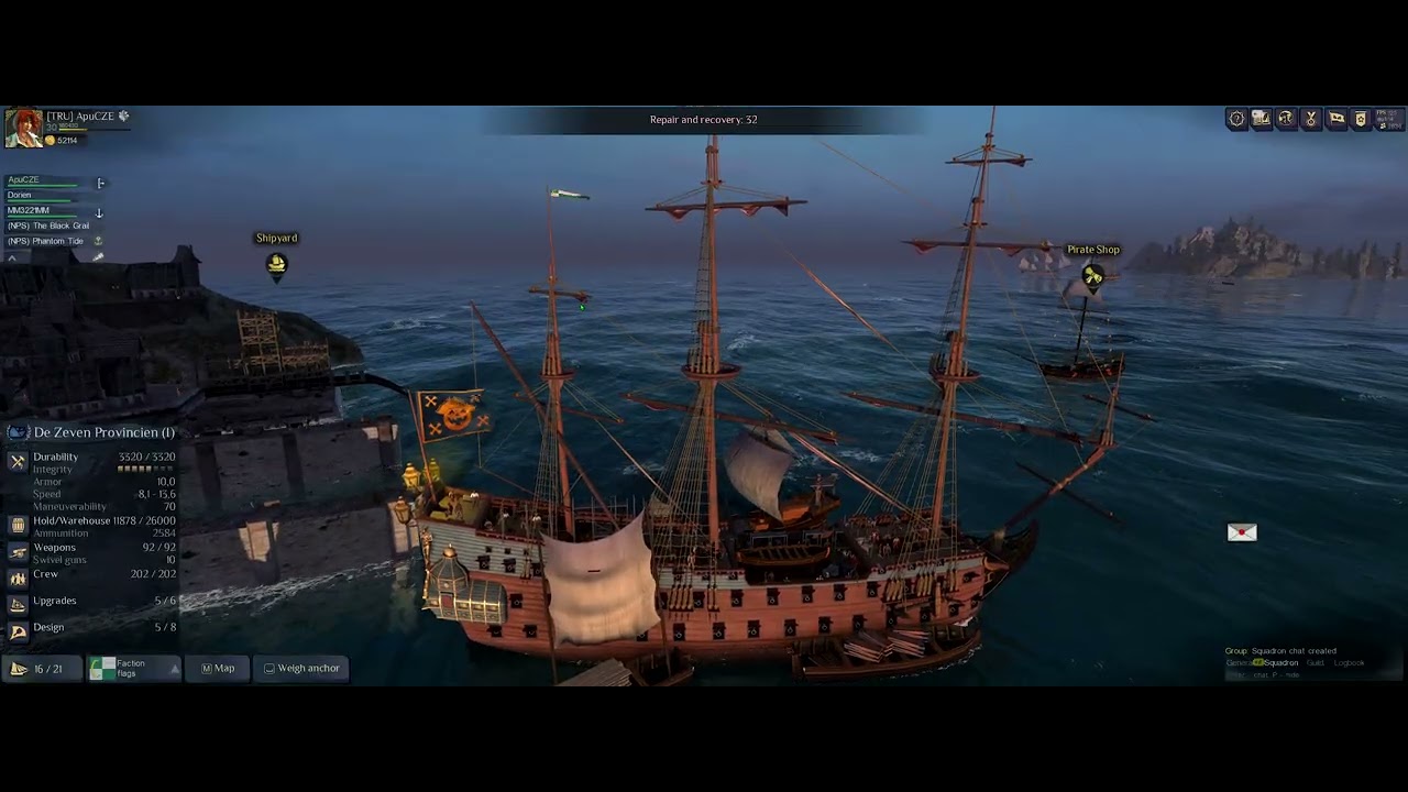 World of Sea Battle   Velká bitva a blokáda přístavu