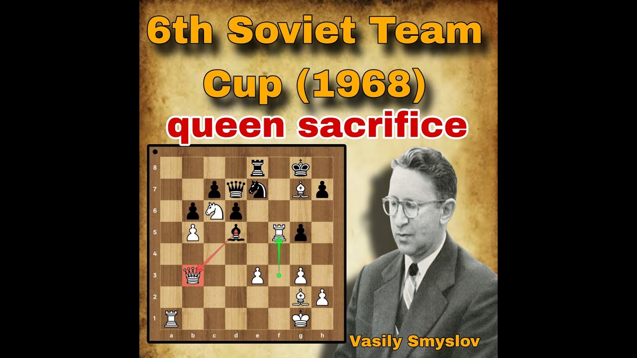 Queen sacrifice | Smyslov vs V Liberzon, 1968 | #chess