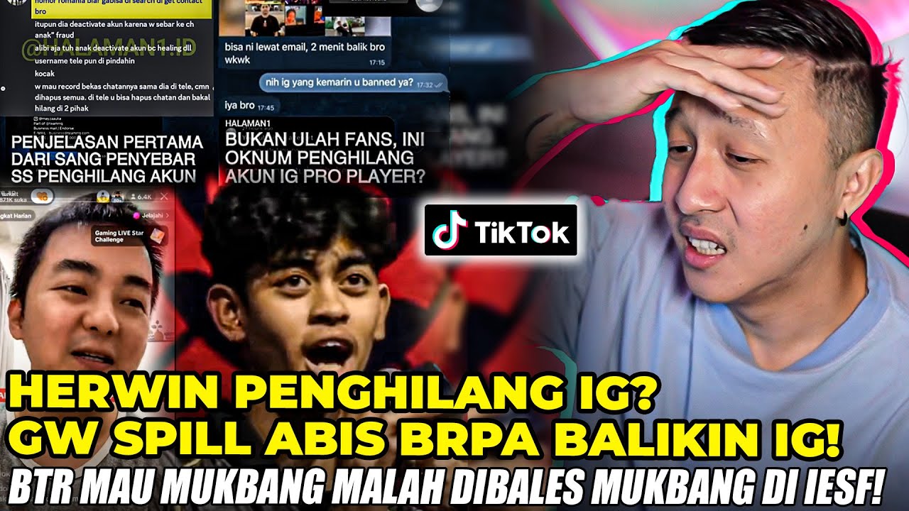 KELANJUTAN KASUS HERWIN SI PENGHILANG IG! BTR TAUNTING MLH KENA KARMA! REACTION TIKTOK MOBILE LEGEND