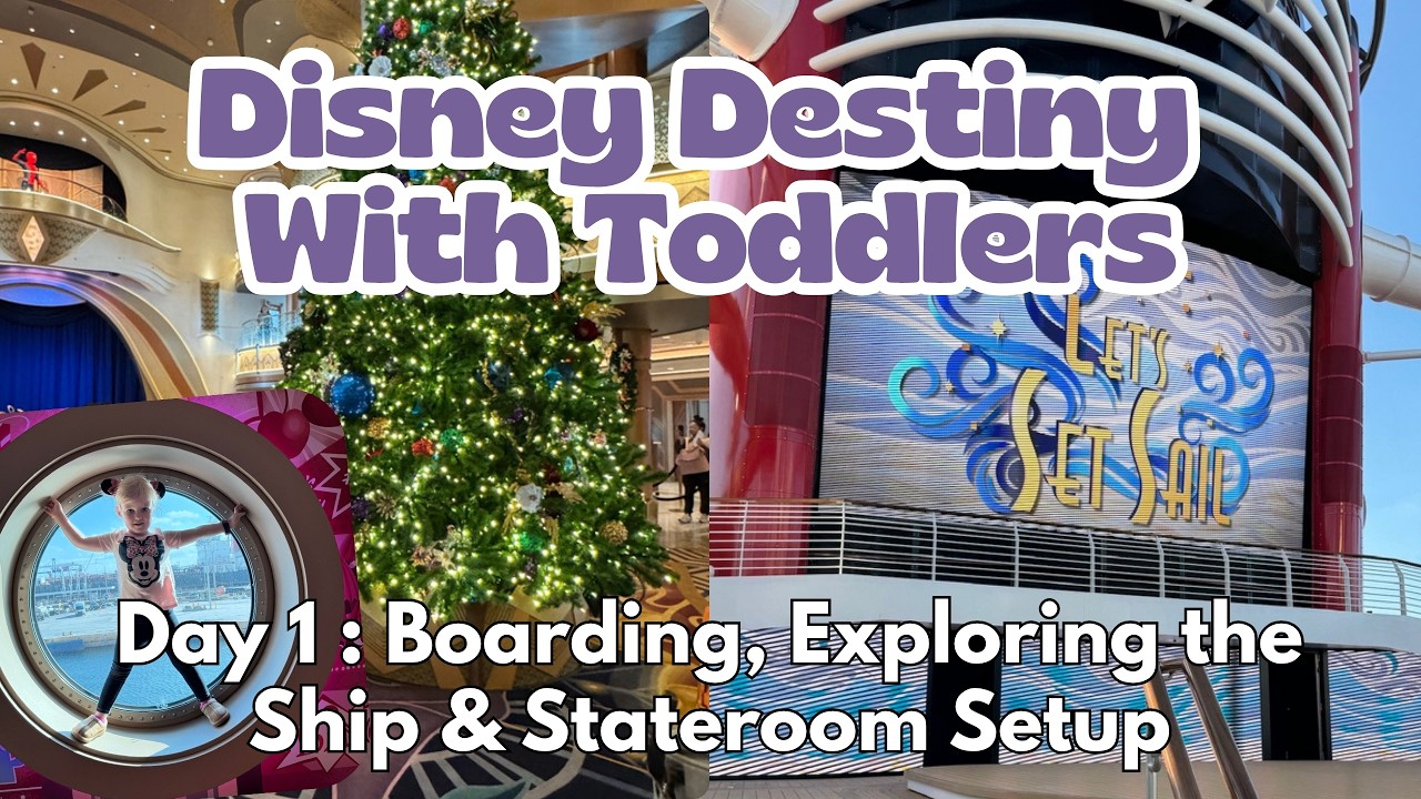 Disney Destiny Day 1: Traveling with Toddlers, Exploring the Ship & Our Stateroom Setup