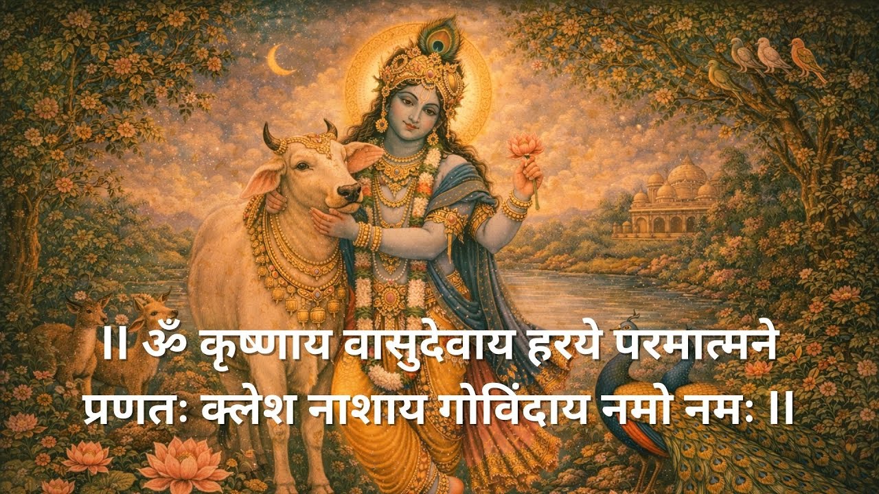 Krishna Mantra - Om Krishnaya Vasudevaya Haraye Paramatmane  | ॐ कृष्णाय वासुदेवाय हरये परमात्मने