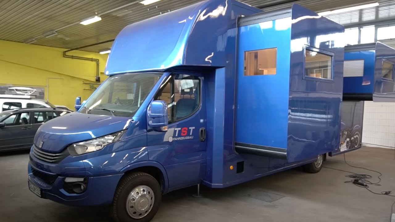 Iveco Daily 7,5t Luxuswohnmobil aus dem Saarland – TST Fahrzeugbau mit 2 Slideouts!