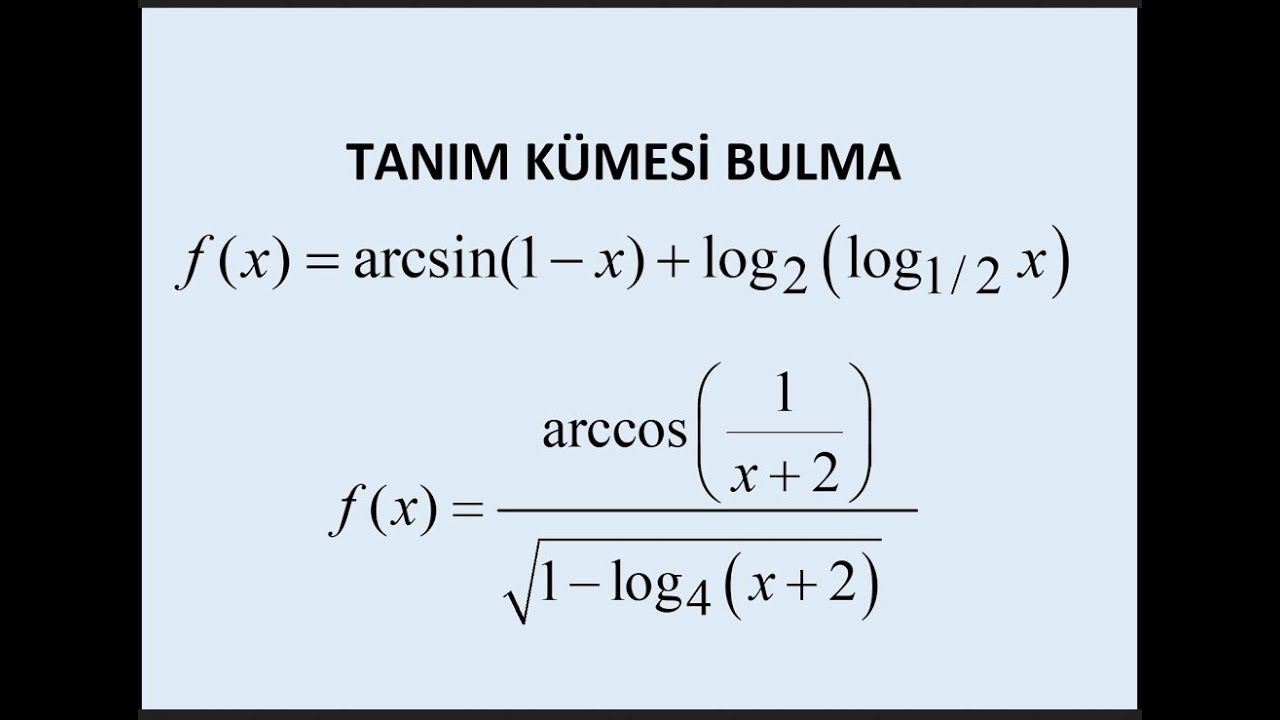 Tanım kümesi nasıl bulunur-VİZEYE HAZIRLIK