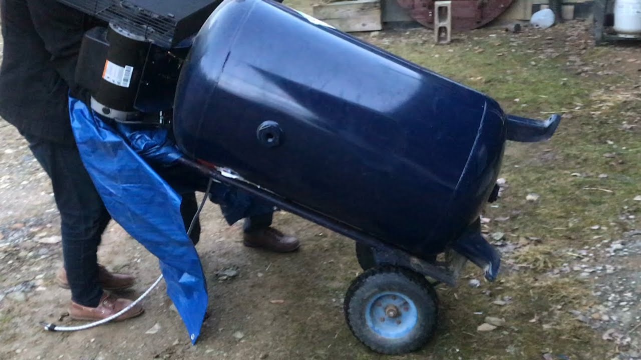 &ldquo;MOVING into place&rdquo; campbell hausfeld 80-gallon vertical air compressor (ce4104) heavy