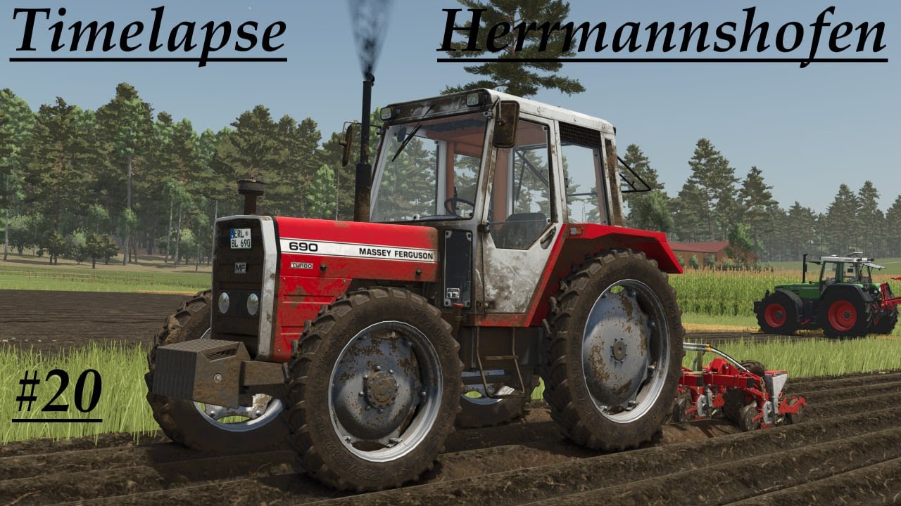 LS25 Timelapse Herrmannshofen #20 Karotten legen mit dem Massey Ferguson 690 !